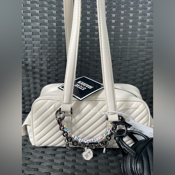 Steve Madden Bag, Steve Madden Shoulder Bag,Steve Madden white Bag. - Picture 12 of 16